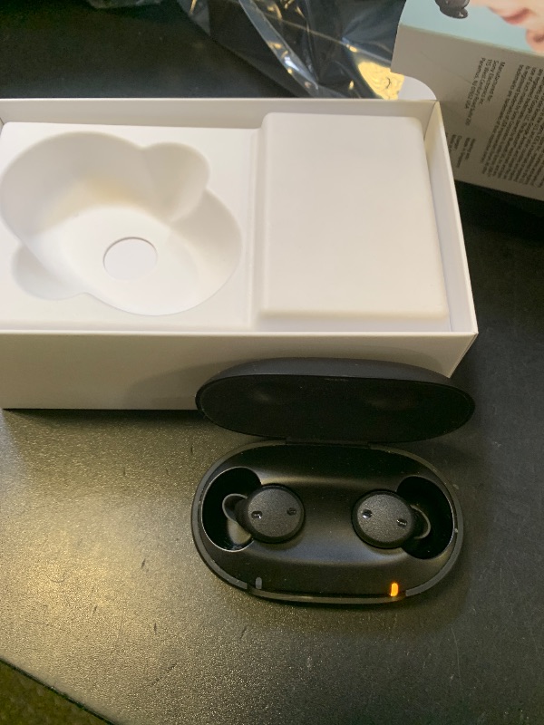 Photo 1 of Sony CRE-E10 Self-Fitting OTC Hearing Aids for Mild to Moderate Hearing Loss, Prescription-Grade Sound Quality, Comfortable Earbud Design, Bluetooth Enabled for iOS, and Rechargeable Battery, Black