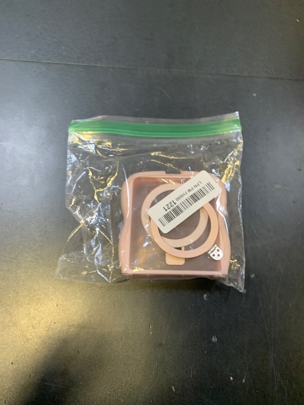 Photo 1 of KMAMBAG [Magnetic Stand & Wave Frame] Case for Samsung Galaxy Z Flip 7 [Fit for MagSafe] [Military Drop Protective] Not Yellowing Translucent Z Flip 7 Phone Ring Cover for Women Men 6.9" Pink