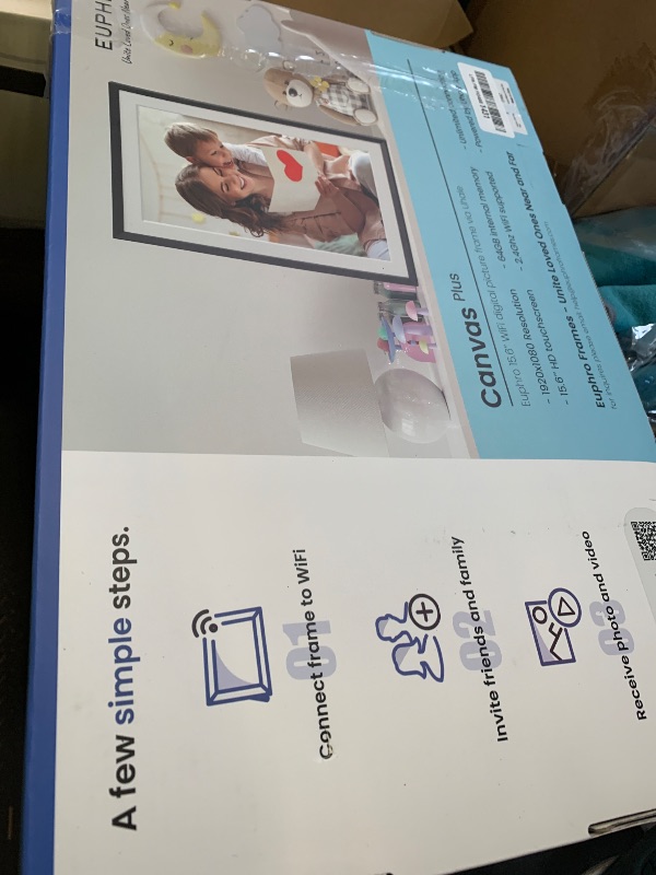 Photo 1 of Euphro 15.6'' Digital Picture Frame with 1920x1080 IPS Touch Screen, Smart Digital Photo Frame with 32GB Storage, Easy Setup to Share Photos/Videos via Free App