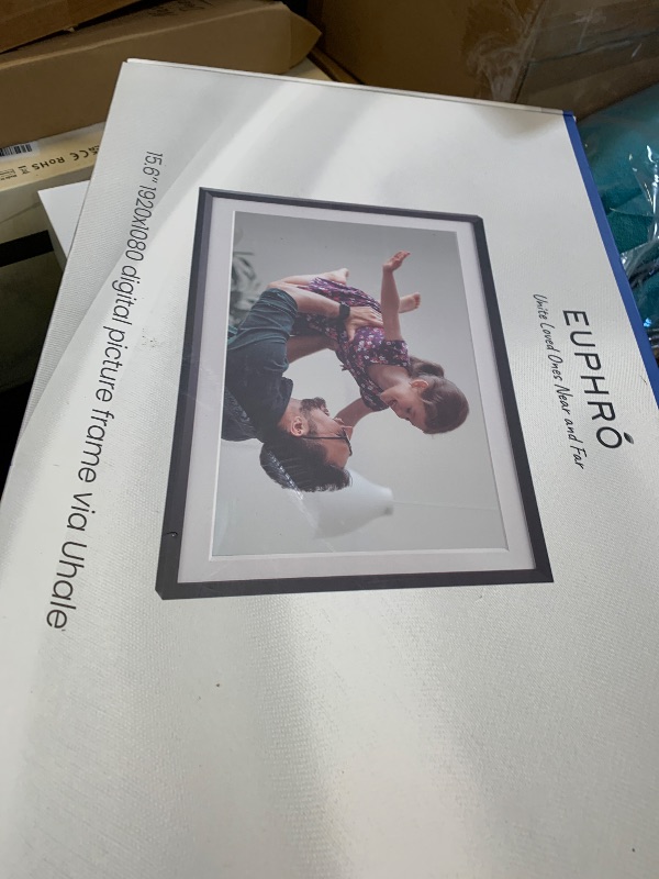 Photo 1 of Euphro 15.6'' Digital Picture Frame with 1920x1080 IPS Touch Screen, Smart Digital Photo Frame with 32GB Storage, Easy Setup to Share Photos/Videos via Free App