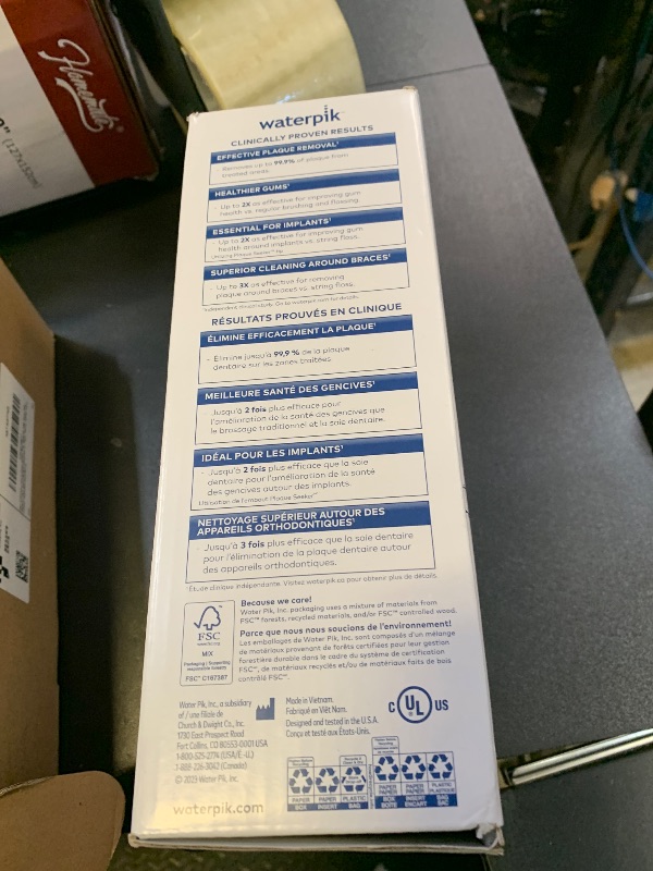 Photo 1 of Waterpik Cordless Advanced 2.0 Water Flosser For Teeth, Gums, Braces, Dental Care With Travel Bag and 4 Tips, ADA Accepted, Rechargeable, Portable, and Waterproof, Blue WP-583, Packaging May Vary