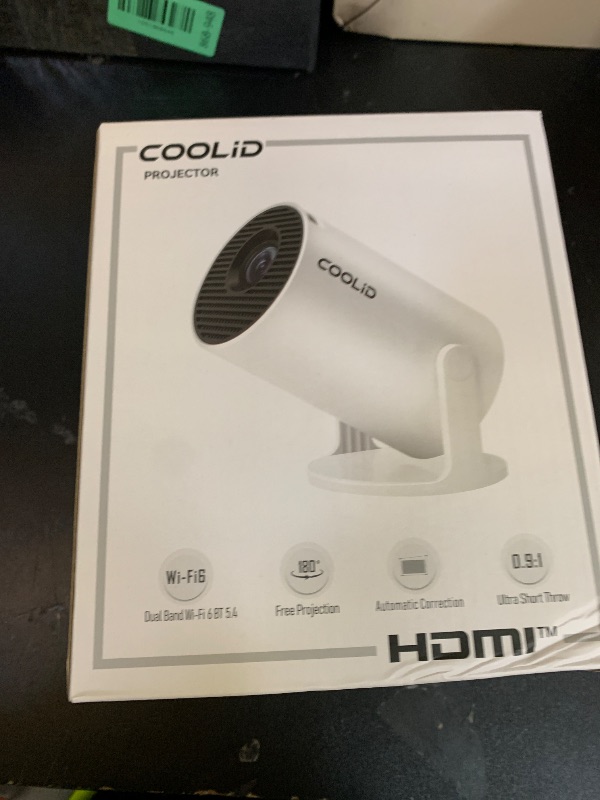 Photo 1 of [Built-in Apps & 2025 Upgraded] Mini Projector Support 4K 1080P Auto Keystone 180° Rotatable with WiFi 6 and Bluetooth 5.4, Projector Portable Compatibile with HDMI/TV Stick/Memory Stick/Laptop-White