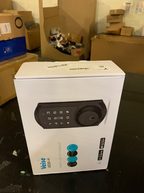 Photo 1 of Veise VE06-H Smart Front Door Lock Set, App Control, Keyless Entry Deadbolt with Lever Handle, Electronic Digital Touchscreen Keypad, Auto Lock, Easy Install, Satin Nickel