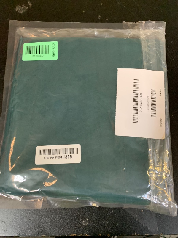 Photo 1 of MIULEE 2 Panels Christmas Solid Color Sheer Window Curtains Elegant Window Voile Panels/Drapes/Treatment for Bedroom Living Room (54X54 Inches Hunter Green)