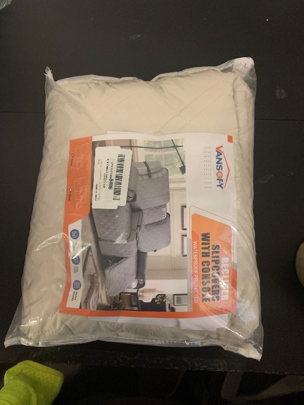 Photo 1 of VANSOFY Loveseat Recliner Cover with Console 100% Waterproof Sofa Slipcovers Non-Slip Reclining Couch Cover Split Sofa Covers Furniture Protector for Pets, Dogs(Beige)