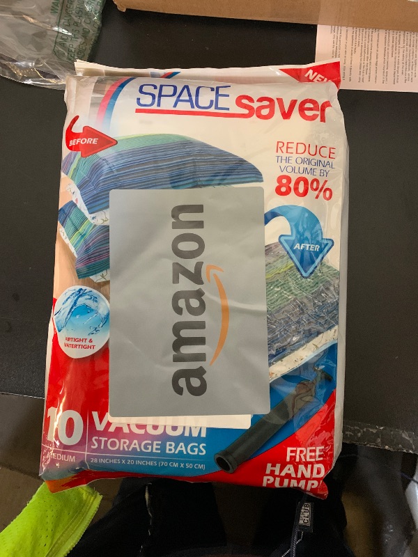Photo 1 of 10 Pack Medium Vacuum Storage Bags for Comforters, Blankets & Clothes – Vacuum Sealed Compression Bags with Hand Pump – Space Saver Storage Bags for Bedding, Moving, Travel & Organization