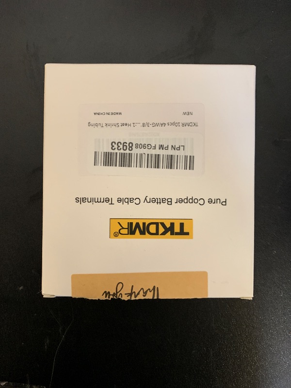 Photo 1 of 10pcs 4 Awg - 3/8" (M10) TKDMR Wire Lugs Ring Terminal Connectors Ends, UL Listed Heavy Duty for Battery Cable Lug Wire Electrical Eyelets with 3:1 Dual Wall Adhesive Heat Shrink