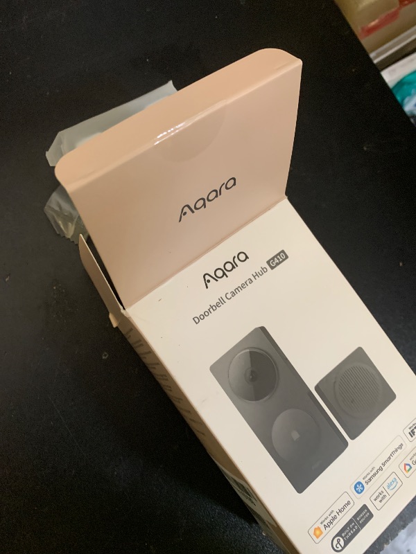 Photo 1 of Aqara Smart Doorbell Camera G410 with Chime, 2K, HomeKit Secure Video, 2-Way Audio, Built-in Matter Hub, Wireless/Wired, Supports Apple Home, Alexa, Google, Home Assistant, 2.4G/5GHz Wi-Fi, Gray