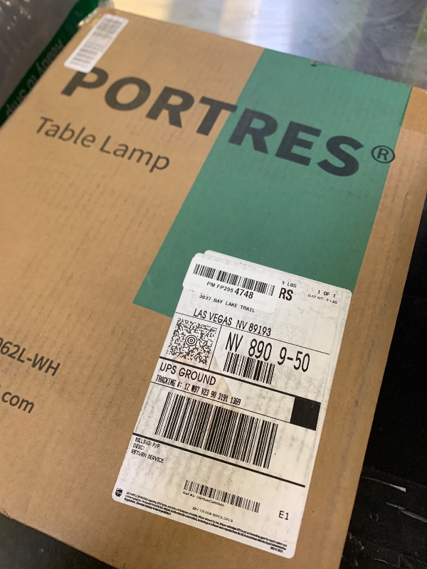 Photo 1 of BASE IS CRACKED -----------------------------------------------------------------------------PORTRES 24" Farmhouse Ceramic Table Lamp Set of 2 for Bedroom Living Room White Desk Decor Bedside Lamps for Study Room Office Dorm Modern Accent Nightstand Lamp 