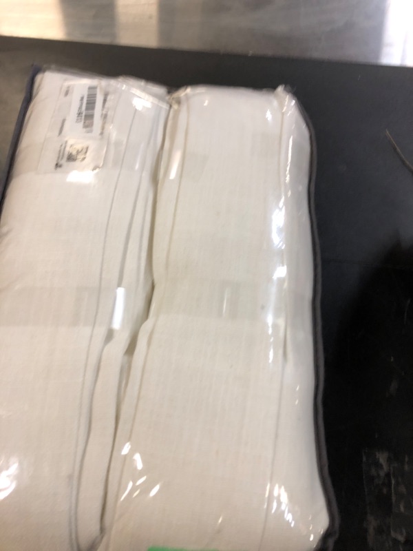 Photo 1 of 105 Inch Linen Curtains for Living Room Dining Floor to Ceiling Pinch Pleated Hooks Rings Back Tab Light Filtering Semi Sheer Curtain Drapes 2 Panels Set for Large Window Boho Neutral Beige White