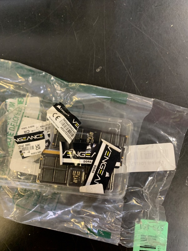 Photo 1 of SEE NOTES AND PICTURE……..CORSAIR VENGEANCE SODIMM DDR5 RAM 64GB (2x32GB) 4800MHz CL40 Intel XMP iCUE Compatible Computer Memory - Black (CMSX64GX5M2A4800C40)