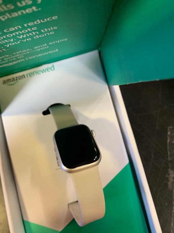 Photo 1 of Apple Watch Series 8 (GPS, 41MM) - Starlight Aluminum Case with Starlight Sport Band M/L (Renewed Premium)