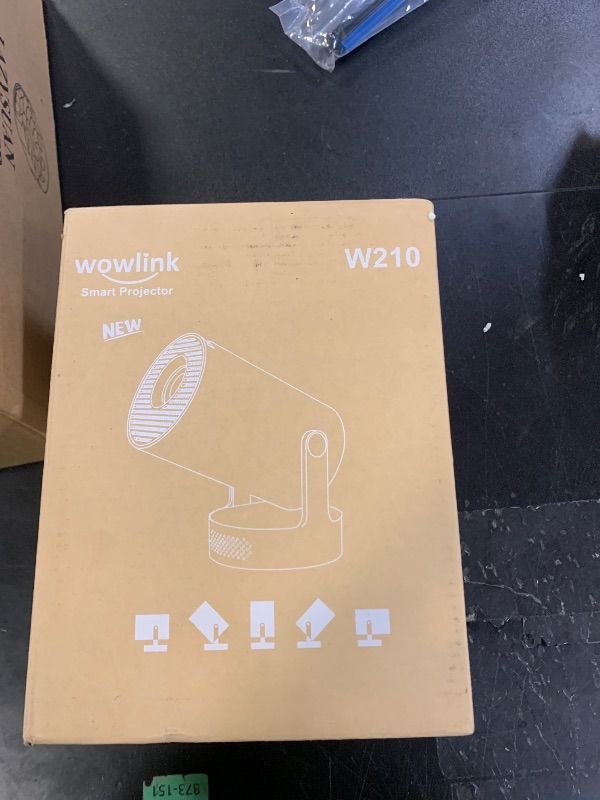 Photo 1 of [Built-in Apps & 2026 Upgraded] Mini Projector with WiFi 6 and Bluetooth 5.4 Support 4K 1080P Auto Keystone 180° Rotatable Projector Portable Compatibile with HDMI/TV Stick/Memory Stick/Laptop, White