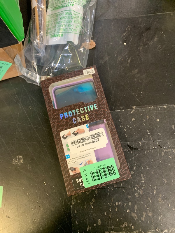 Photo 1 of Ruky Case for Samsung Galaxy Z Flip 7, Built-in Outer Privacy Screen Protector Hard PC Shockproof Protective Phone Case, Girls Women Ring Cover for Samsung Galaxy Z Flip 7, Purple