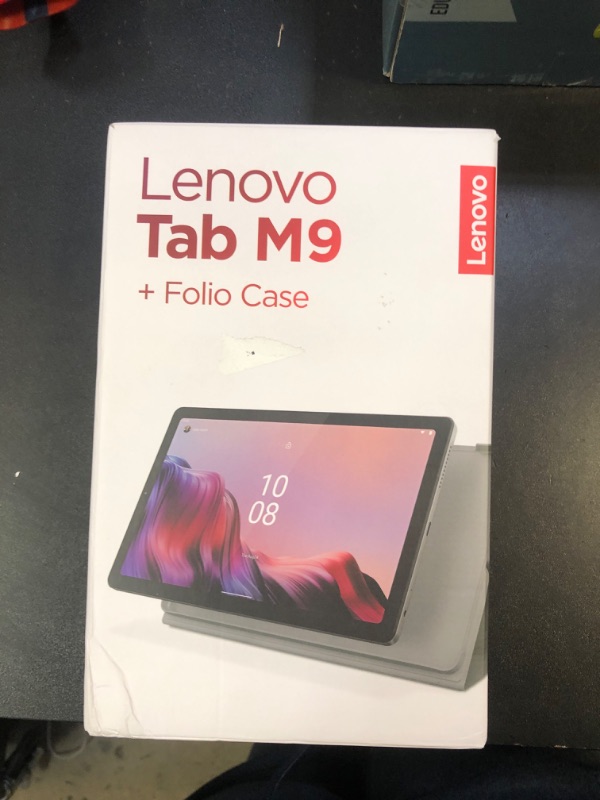 Photo 1 of Lenovo Tab M9-2023 - Tablet - Long Battery Life - 9" HD - Front 2MP & Rear 8MP Camera - 3GB Memory - 32GB Storage - Android 12 or Later - Folio Case Included,Gray