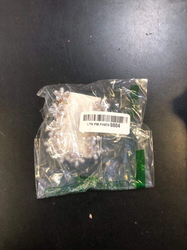 Photo 1 of 10 Pcs Small Mini Pearl Claw Clips with Flower Design, Sweet Artificial Bangs Clips Decorative Hair Accessories for Women Girls