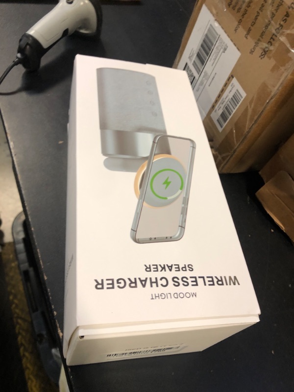 Photo 1 of COLSUR Bluetooth Speaker, Magnetic Wireless Charger, Bluetooth Speakers with Night Light, 2 in 1 Wireless Charging Station for iPhone 17/16/15/14/13/12 Series, AirPods Pro 2/4/3/2 (Gift Ideal)