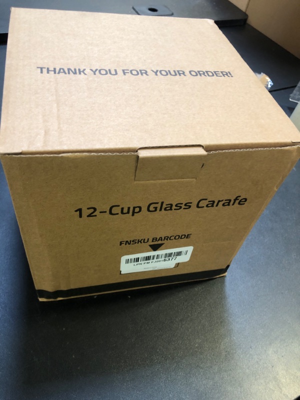Photo 1 of 12-Cup Replacement Coffee Carafe Compatible with Mr. Coffee Coffee maker Pot, Replace Part# PLD12 PLD12-RB Series, Black Handle