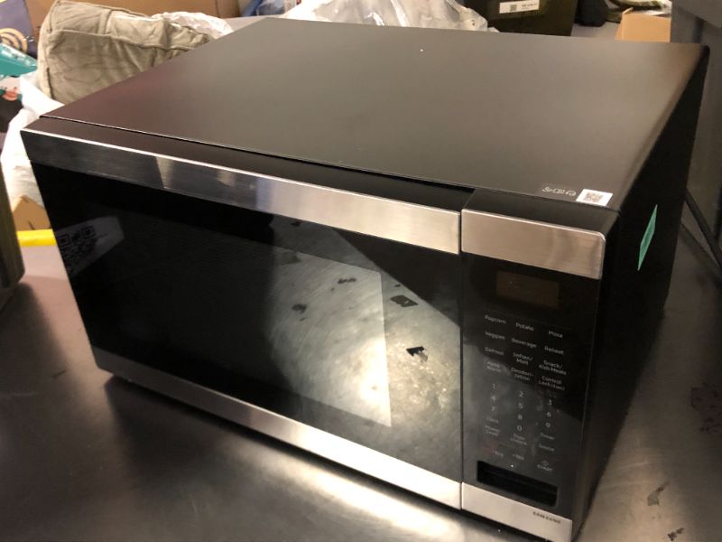 Photo 1 of **SEE NOTES** SAMSUNG 1.9 cu. ft. Countertop Microwave with Sensor Cooking, Stainless Steel, MS19DG8500SRAA