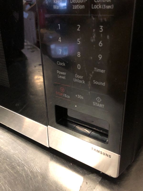Photo 1 of **SEE NOTES** SAMSUNG 1.9 cu. ft. Countertop Microwave with Sensor Cooking, Stainless Steel, MS19DG8500SRAA