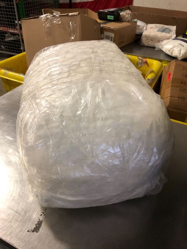 Photo 1 of *WHITE NOT BLACK**  WSOFRLAC Pouf Ottoman Foot Stools with Foam Small Ottoman for Living Room Corduroy Ottomans Pouf 26x18 Floor Poufs Foot Rest for Chair Black Hassocks and Ottomans