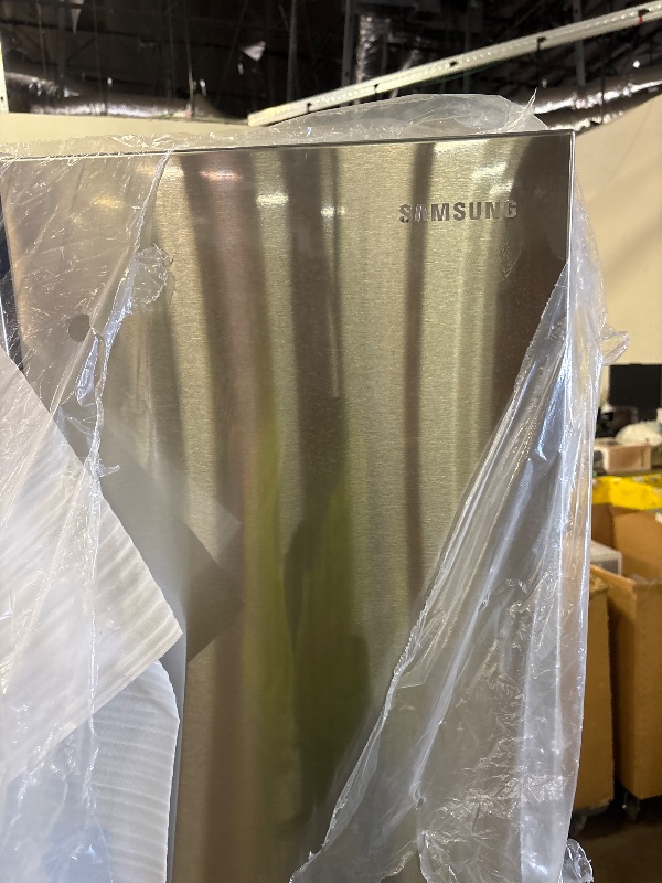 Photo 1 of Samsung 17.5 cu. ft. Counter Depth 3-Door French Door Smart Refrigerator in Stainless Steel