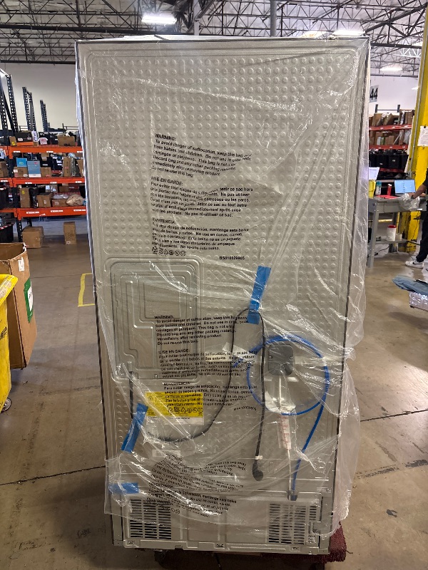 Photo 1 of Samsung 17.5 cu. ft. Counter Depth 3-Door French Door Smart Refrigerator in Stainless Steel