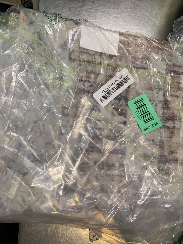 Photo 1 of 4x10 ft Extra Wide Hallway Rug – Non-Slip Washable Rubber-Backed Large Carpet Runner for Kitchen, Entryway | Modern Abstract, Low-Pile Thin Floor Mat for Bedroom Living Room Dining Room (Beige,Grey)