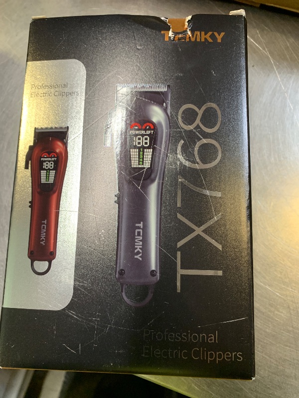 Photo 1 of TCMKY Hair Clippers for Men Professional Clippers for Men Cordless&Corded Barber Clippers for Hair Cutting & Grooming. Rechargeable Hair Trimmer Kit for Household (Red)