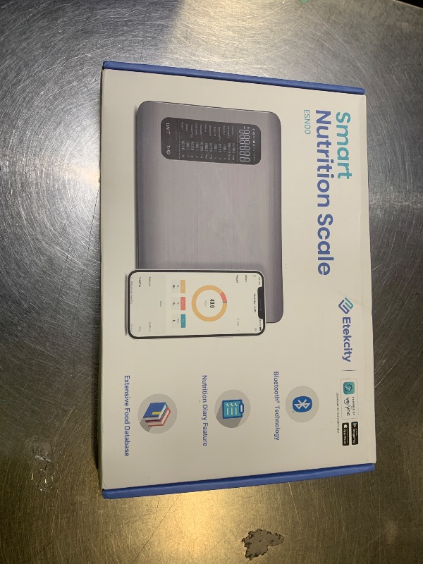 Photo 1 of Etekcity Smart Food Kitchen Scale with Nutritional Calculator, Free App with 19 Nutrients Tracking, Calorie, Marco, Digital grams and ounces for weight loss, Premium Stainless Steel, 11lb