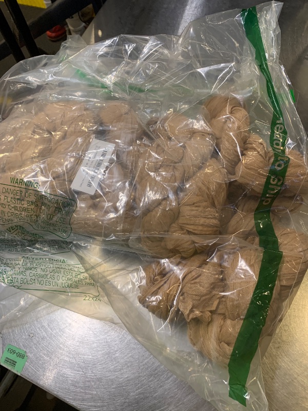 Photo 1 of 10 Pack Nude Cheesecloth Table Runner 10FT Boho Gauze Fabric Table Runner Vintage Rustic Sheer Runners for Wedding Party Bridal Baby Shower Long Table Decorations