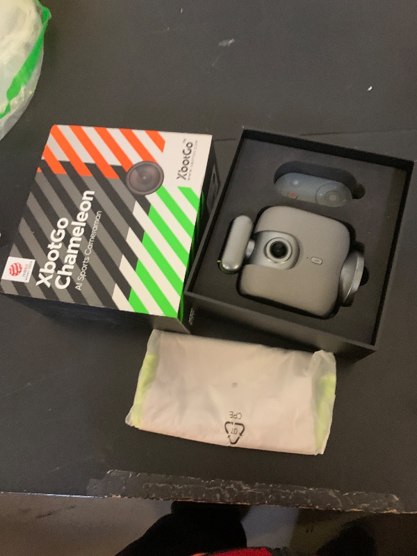 Photo 1 of XbotGo Chameleon AI Auto Sports Action Camera - 4K 60FPS Soccer Camera and Basketball Tracking Camera for Team Sports, Live Streaming, No Subscription, Works with iOS & Android (Lava Graphite)