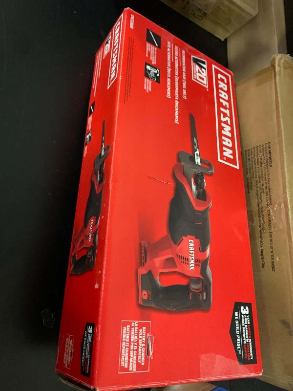 Photo 1 of ??CRAFTSMAN V20 Reciprocating Saw, Cordless, 3,000 RPM, Variable Speed Trigger, Quick Easy Blade Change, Bare Tool Only (CMCS300B)