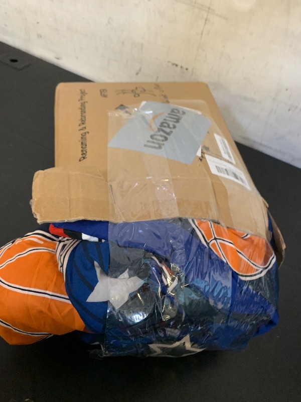 Photo 1 of Kaleido Space Full Kids Comforter Set - 7 Pieces Full Bedding Sets for Boys Teen, Glow in The Dark Sports Ball Games Bed in A Bag with Sheets