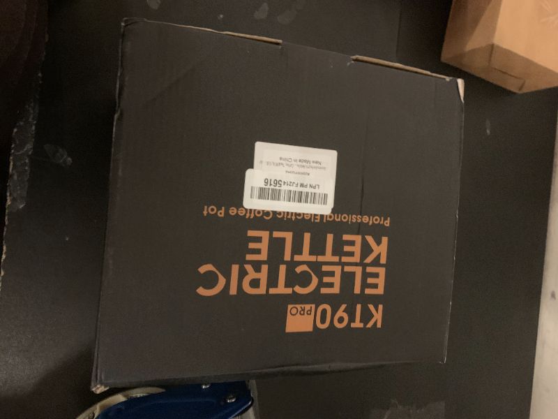 Photo 1 of Gooseneck electric kettle,Auto Boil Detection, with Variable Temperature Control, Stainless Steel Inner, Ultra-Quiet 304 Stainless Steel,1200W Quick Heating, for Coffee, Tea & Milk, 0.9L (black)