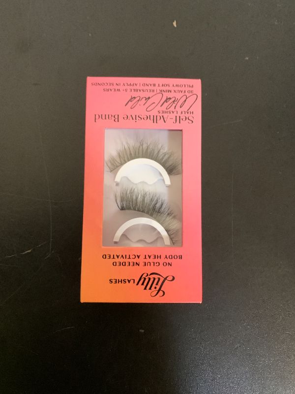 Photo 1 of **USED** Lilly Lashes Self Adhesive Eyelashes (Half Lashes), No Lash Glue Needed, Body Heat Activated Press on Lashes, Reusable Self Adhesive Eyelashes Up to 5x, Easy to Apply & Remove (WildChild)