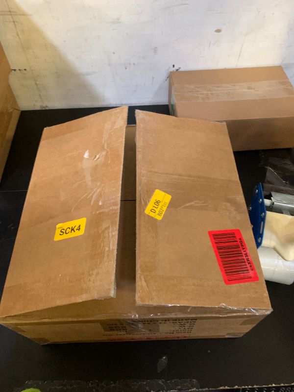 Photo 1 of Audickic Gold Semi Flush Mount Ceiling Lights, 14" 4-Light Ceiling Light Fixtures with Fabric Shade in Quatrefoil Shape, Farmhouse Brass Drum Lighting for Kitchen Hallway Bedroom, AD-22007-4SF-GD