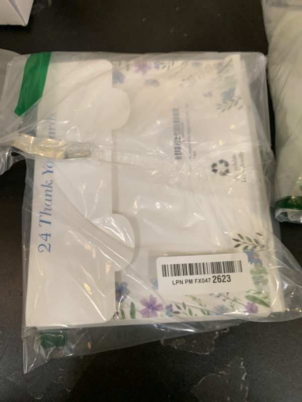 Photo 1 of 24 Unique Funeral Thank You Cards with Envelopes & Stickers, 4x6 in Watercolor Floral Butterflies Bereavement Sympathy Thank You Cards for Funeral Memorial Service Family Friends Loved Ones