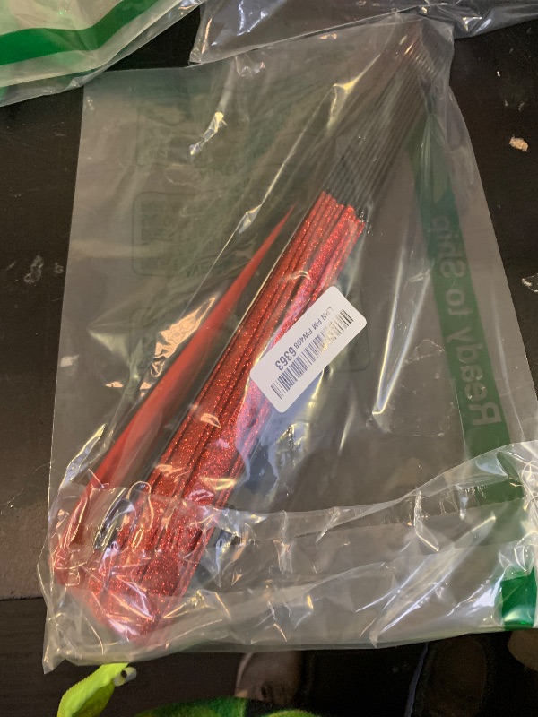 Photo 1 of 13" Glitter Large Rave Fans Clap Fans for Line Dancing Folding Clack Handheld Foldable Decorative Fans Hand Fan for Dance, EDM Music Festivals & Parties(Red)