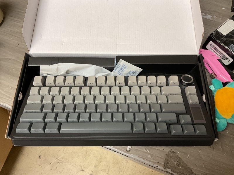 Photo 1 of **MISSING DONGLE** AULA S75 PRO Wireless Mechanical Keyboard with Screen&Knob, Tri-Mode Hot Swappable Gaming Keyboard 75%, Pre-lubed Switches, RGB Backlit, Side Printed PBT Keycaps, Creamy Sounding Computer Keyboards