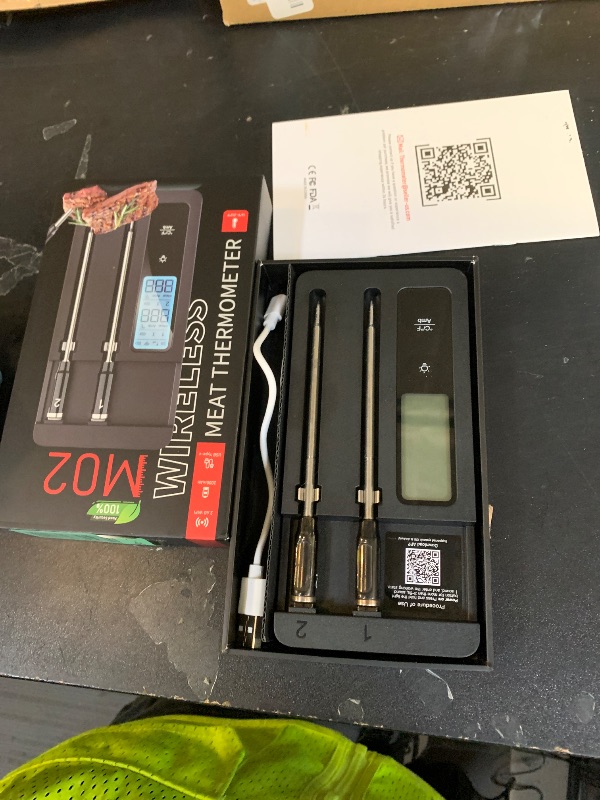Photo 1 of Smart Wireless Meat Thermometer with Dual Probes, Bluetooth & WiFi Combo, High Precision & Fast Response for BBQ, Grill, Smoker, Oven, Air Fryer