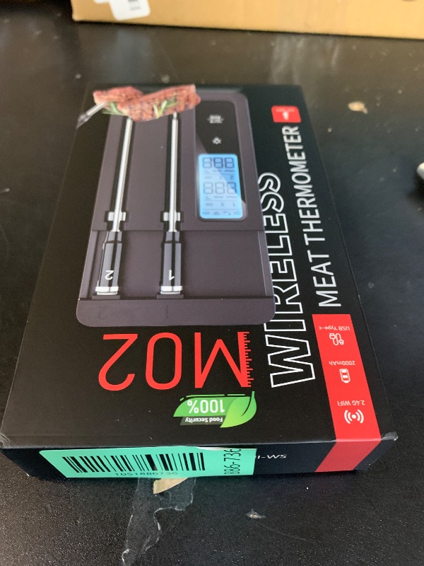 Photo 1 of Smart Wireless Meat Thermometer with Dual Probes, Bluetooth & WiFi Combo, High Precision & Fast Response for BBQ, Grill, Smoker, Oven, Air Fryer