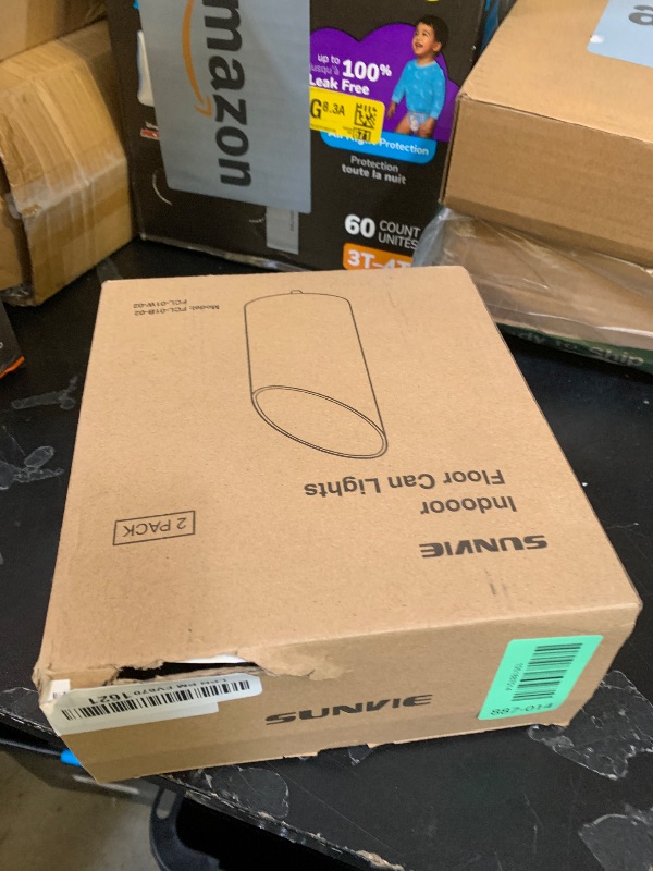 Photo 1 of SUNVIE 2 Pack Uplighting Indoor Floor Can Light, 5W Up Lights with 2700K LED GU10 Bulbs, Uplights Floor Spot Lights Indoor for Home Accent Lighting, 5.9 FT Plug Cord & Foot Switch