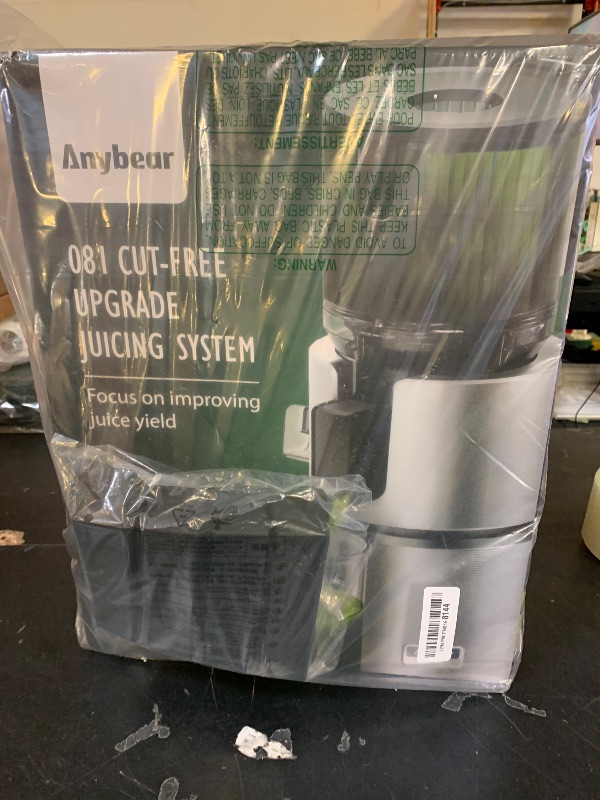 Photo 1 of Anybear Cold Press Juicer with 4.9" Large Feed Chute, 350W Masticating Juicer Machines with Dual Slow-Squeezing Technology for Whole Fruits & Veggies with High Yield | BPA-Free Tritan | Juice Recipes