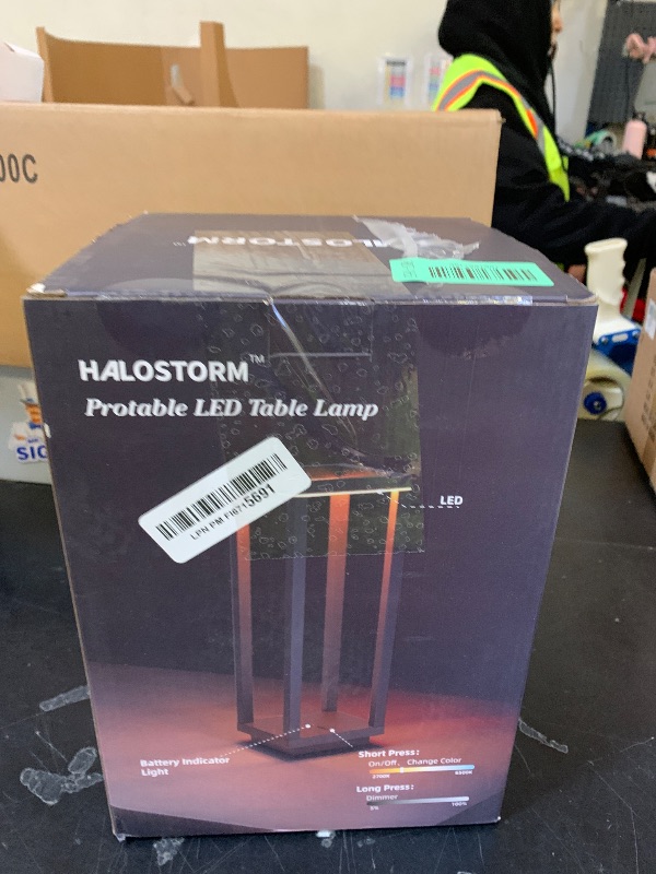 Photo 1 of Halostorms 4 Pack Cordless Table Lamp Rechargeable, IP55 Waterproof, 60h Runtime Protable Outdoor Table Lamps, 3 Color Stepless Dimming Battery Powered Table Lamp for Dinner/Restaurant/Bedroom/Cafe