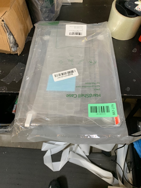 Photo 1 of EooCoo Hard Case Compatible with MacBook Air 13.3 inch M1 Chip 2021-2018 with Retina Display, Air 13.3 inch Plastic Protective Case + Transparant Keyboard Cover + Screen Protector, Crystal Clear