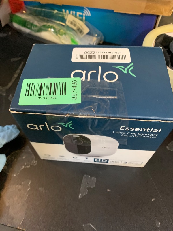 Photo 1 of Arlo Essential XL Spotlight Camera - Wireless Security, 1080p Video, Color Night Vision, 2 Way Audio, 1 Year Battery Life, Wire-Free, Direct to Wi-Fi No Hub Needed, Works with Alexa, White - VMC2032