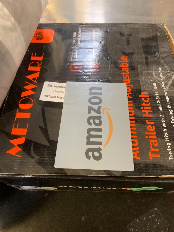 Photo 1 of METOWARE Adjustable Trailer Hitch - Aluminum Tow Hitch Fits 2-Inch Receiver - Heavy Duty Drop Hitch with 8-Inch Drop/Rise for Truck (14,000 LBS GTW), Double Stainless Steel Locks & Hitch Pin