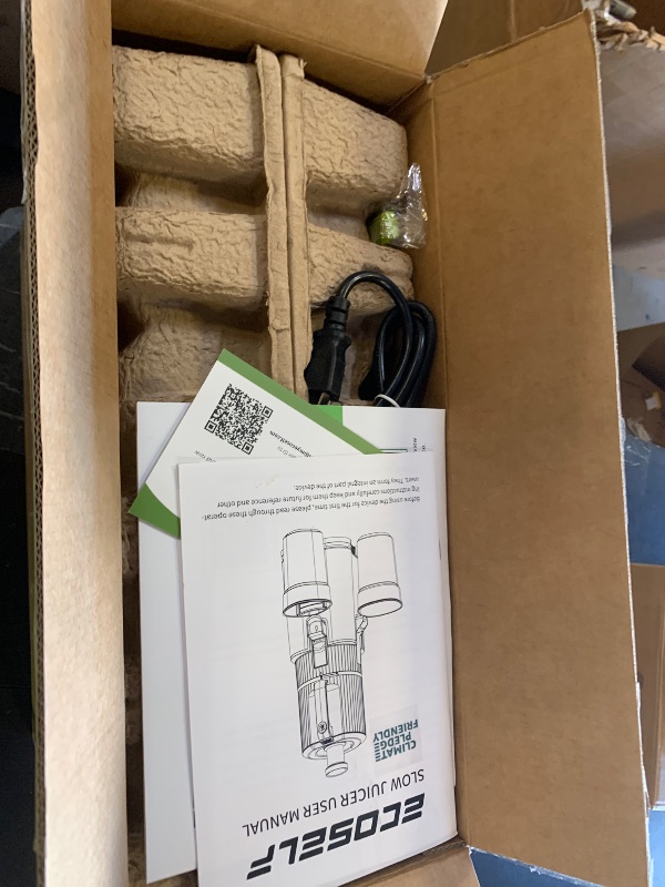 Photo 1 of ECOSELF Cold Press Juicer with 3 Filters (For Juice/Sorbet/Nut Milk), Juicer Machines With 6.0" Wide Mouth Hopper, Self Feeding & Hands-Free Design, Juicer for Family Gathering Party, With Brush