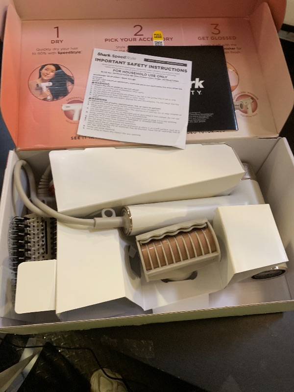 Photo 1 of Shark Hair Dryer | SpeedStyle | No Heat Damage Hair Styling Tool | 3 Styling Tools Included | Portable & Powerful Blow Dryer | Best for Straight & Wavy Hair | Silk | HD331